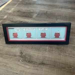 Snoopy framed art picture print cartoon Peanuts Hallmark Charles Schulz frame
